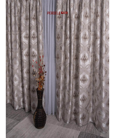 Draperie blackout model baroc,crem/bej Draperie blackout model baroc,crem/bej