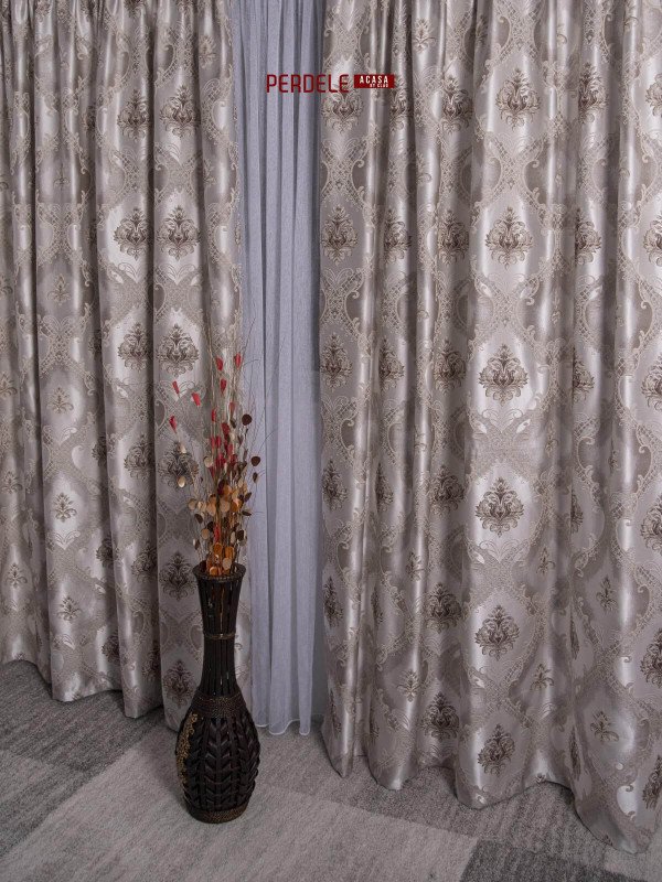 Draperie blackout model baroc,crem/bej