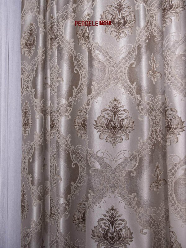 Draperie blackout model baroc,crem/bej