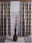 Draperie blackout model baroc,argintiu/maro