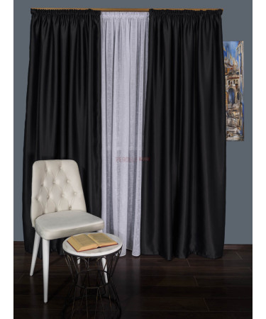 Draperie blackout negru Draperie blackout negru