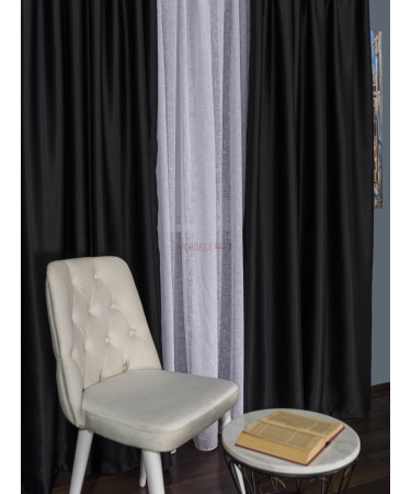 Draperie blackout negru Draperie blackout negru