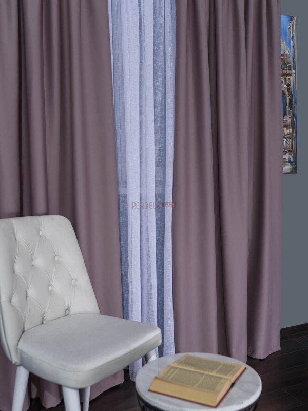 Draperie blackout roz prafuit