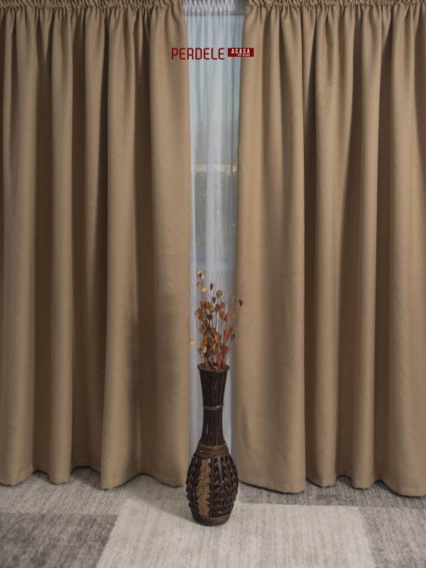 Draperie blackout rustic bej