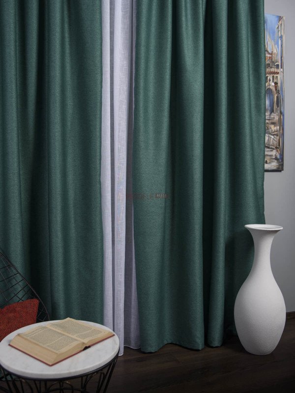 Draperie blackout rustic verde