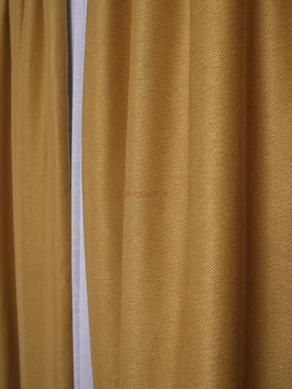 Draperie blackout rustic mustar