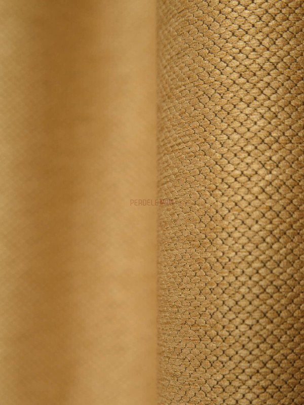 Draperie blackout rustic mustar