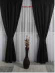 Draperie blackout rustic negru