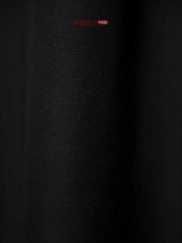 Draperie blackout rustic negru