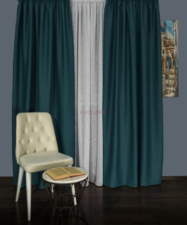 Draperie uni turqoise