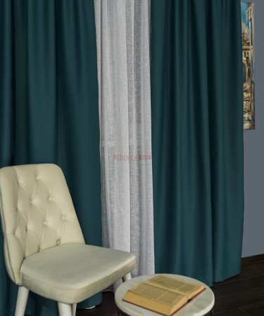 Draperie uni turqoise Draperie uni turqoise