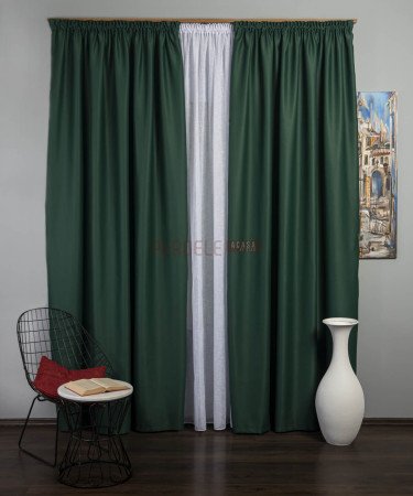 Draperie blackout uni, verde 2
