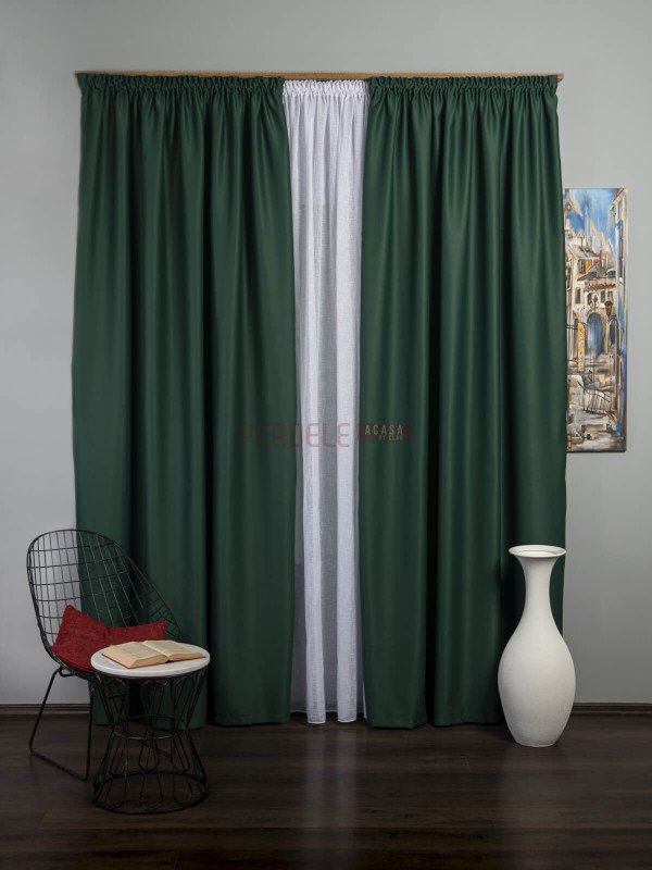Draperie blackout uni, verde 2