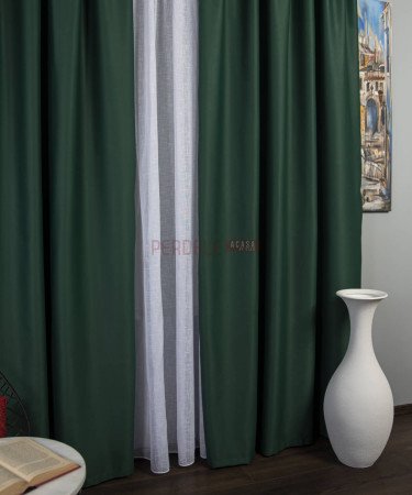 Draperie blackout uni, verde 2