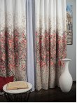 Draperie bumbac satinat flori multicolore