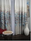 Draperie bumbac satinat flori multicolore