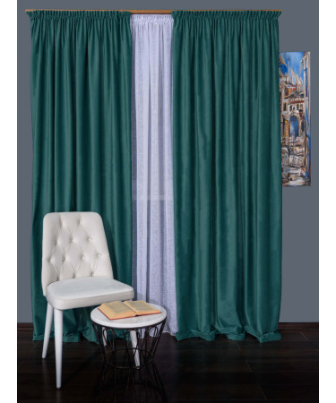Draperie catifea albastru coral Draperie catifea albastru coral