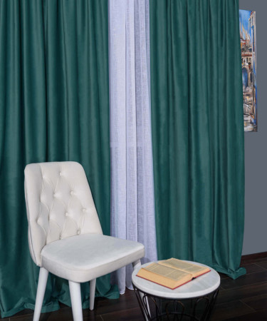 Draperie catifea albastru coral Draperie catifea albastru coral