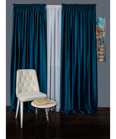 Draperie catifea albastru imperial Draperie catifea albastru imperial