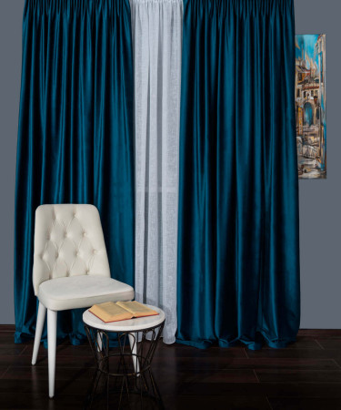 Draperie catifea albastru imperial Draperie catifea albastru imperial