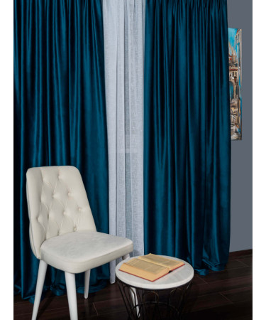Draperie catifea albastru imperial Draperie catifea albastru imperial
