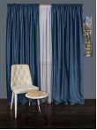 Draperie catifea albastru