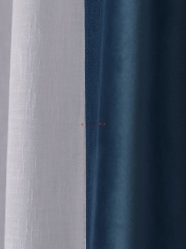 Draperie catifea albastru