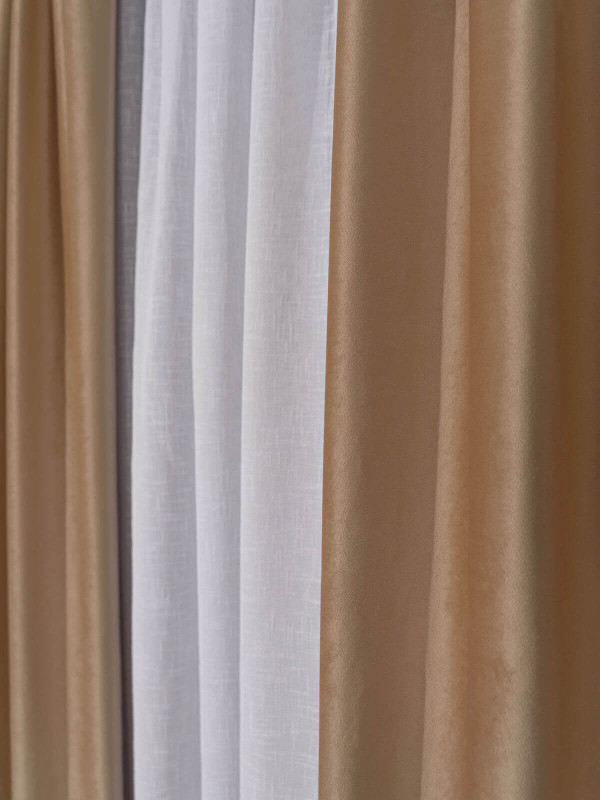 Draperie catifea bej