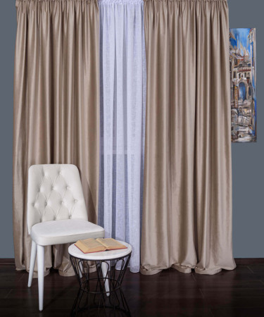 Draperie catifea cappuccino Draperie catifea cappuccino