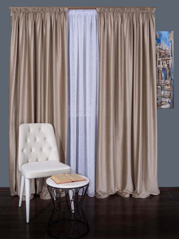 Draperie catifea cappuccino