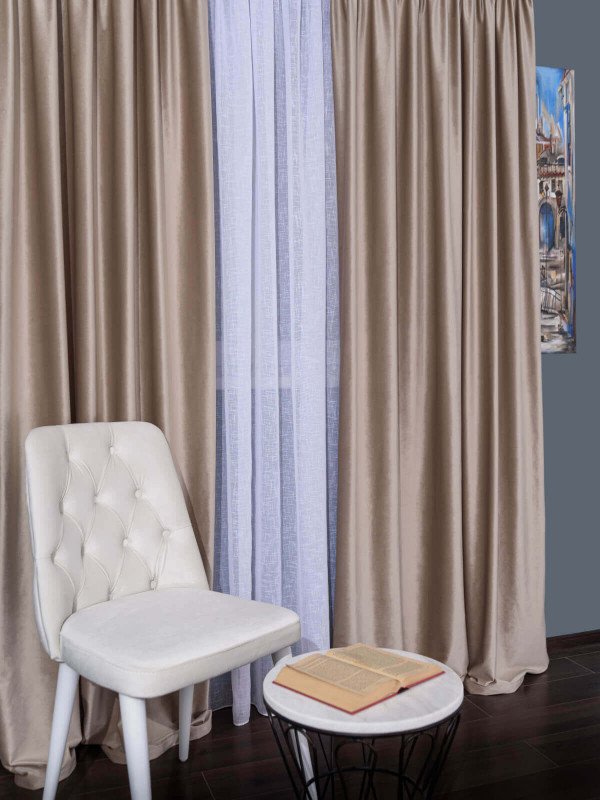 Draperie catifea cappuccino