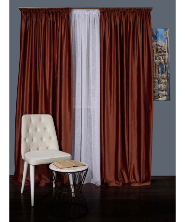 Draperie catifea caramiziu inchis Draperie catifea caramiziu inchis