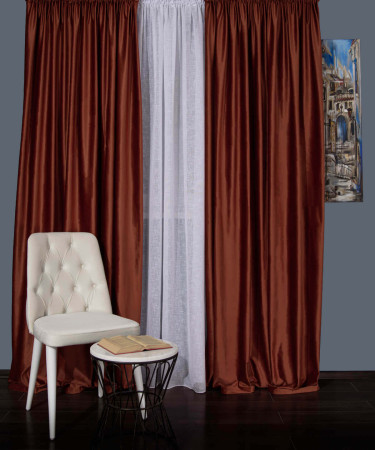 Draperie catifea caramiziu inchis Draperie catifea caramiziu inchis