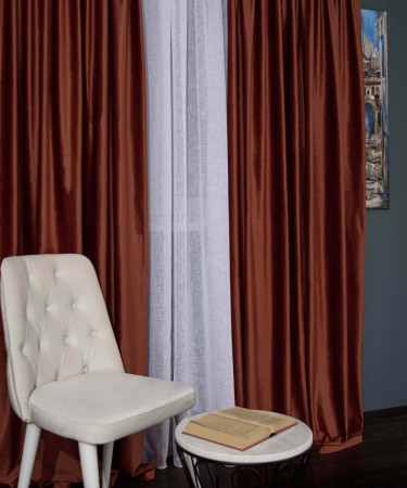 Draperie catifea caramiziu inchis Draperie catifea caramiziu inchis