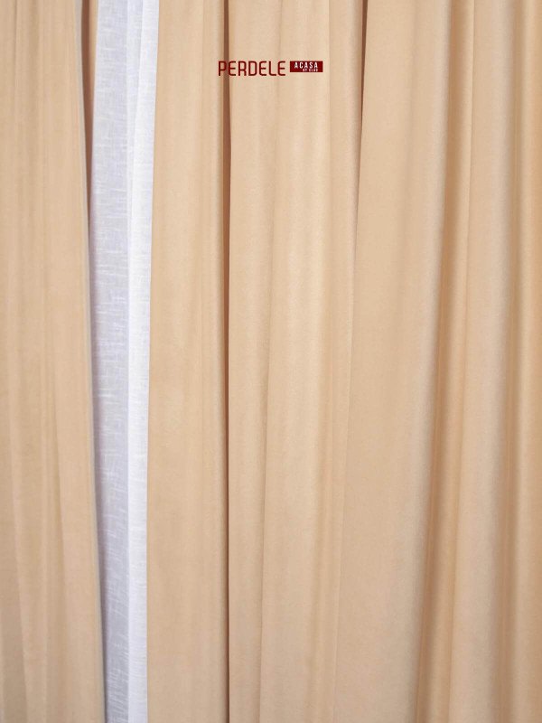Draperie catifea crem