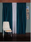 Draperie catifea creponata,turqoise