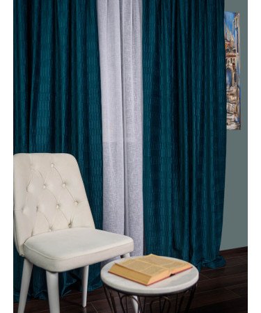 Draperie catifea creponata,turqoise