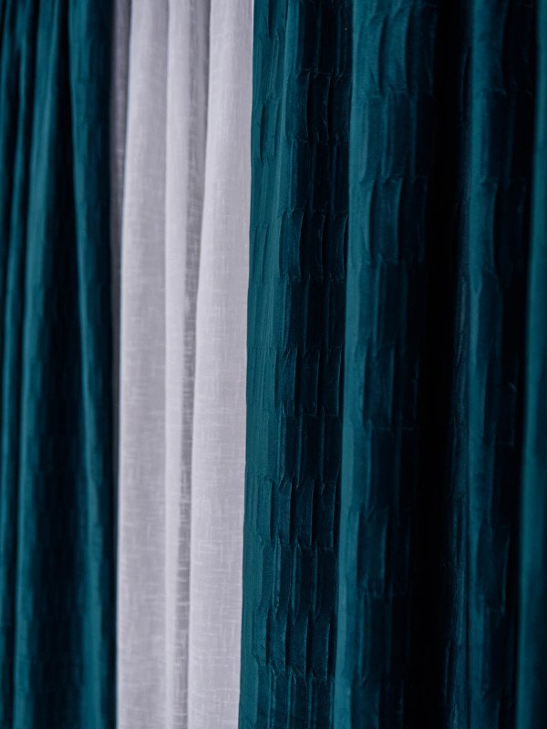 Draperie catifea creponata,turqoise