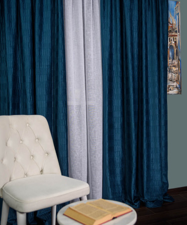 Draperie catifea creponata,albastru Draperie catifea creponata,albastru