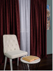 Draperie catifea creponata, burgundy