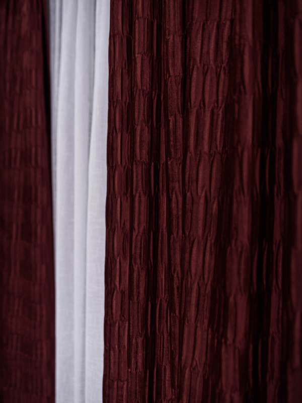 Draperie catifea creponata, burgundy
