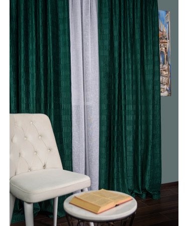 Draperie catifea creponata,verde
