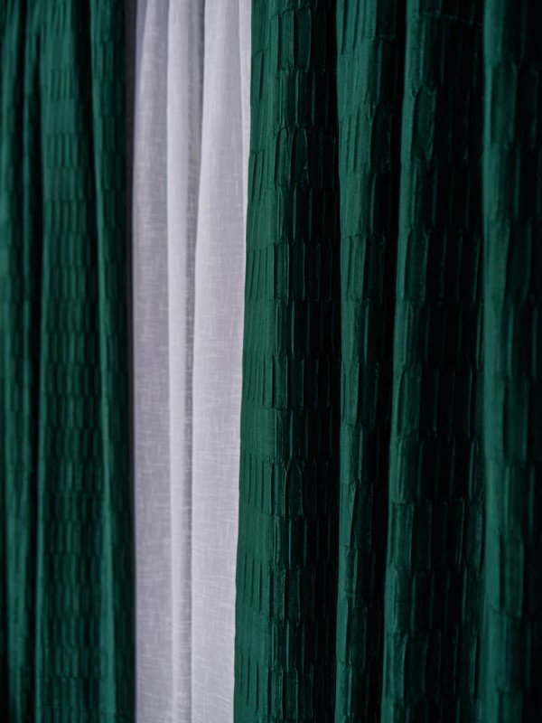 Draperie catifea creponata,verde