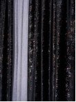 Draperie catifea negru cu insertii auriu/argintiu