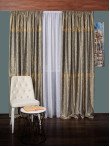 Draperie catifea cu model gri/auriu