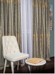 Draperie catifea cu model gri/auriu