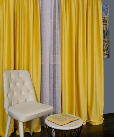 Draperie catifea galben Draperie catifea galben