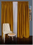 Draperie catifea galben mustar