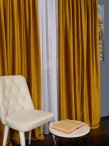 Draperie catifea galben mustar