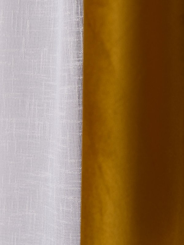 Draperie catifea galben mustar
